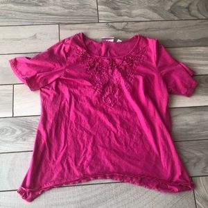 Avenue short sleeve asymmetrical top 18/20